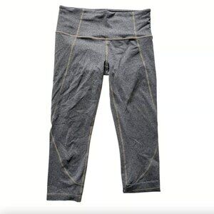 Athleta Gray Marl Salutation Capri Leggings • Athletic Athleisure • Size S 🗣